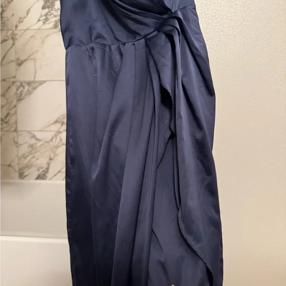 NWOT Lulu's One Shoulder Navy Dress - Picture 5 of 12